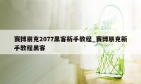 赛博朋克2077黑客新手教程_赛博朋克新手教程黑客