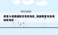 黑客入侵美国防空系统电影_美国黑客攻击保险柜电影