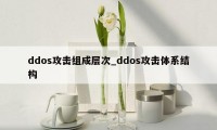 ddos攻击组成层次_ddos攻击体系结构