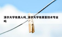 清华大学有黑人吗_清华大学有黑客技术专业吗