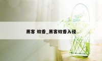 黑客 蚊香_黑客蚊香入侵