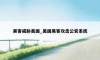 黑客威胁美国_美国黑客攻击公安系统